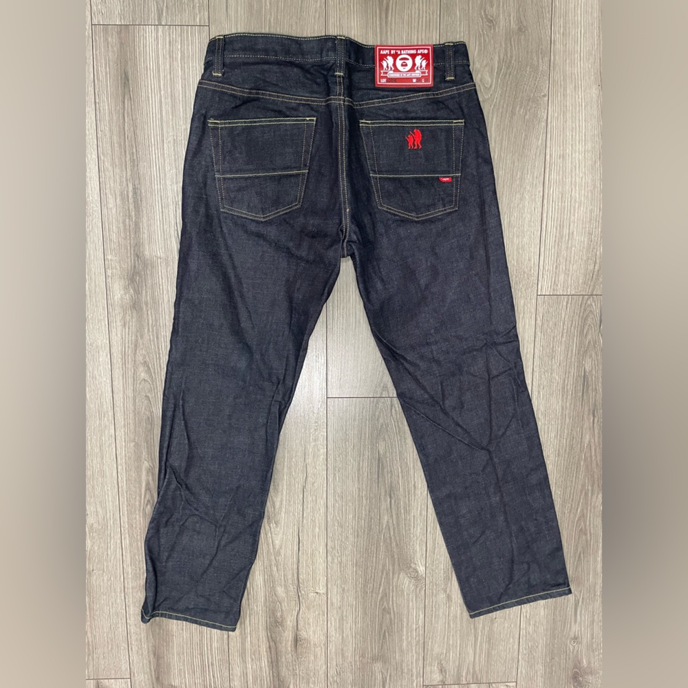 AAPE A Bathing Ape Bape Loose Denim Jeans Mens Sz 34X31 - Picture 13 of 15